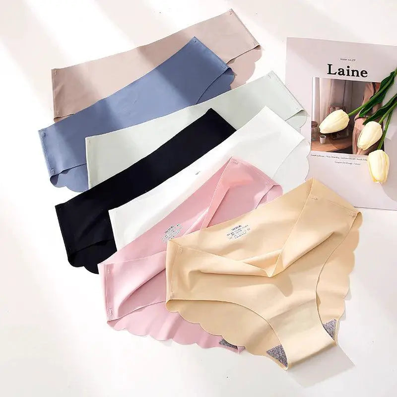 Silk Comfort Briefs Set Seamless Panties For Women