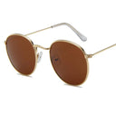 Vintage Metal Round Frame Sunglasses for Women Classic Style