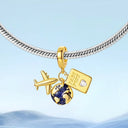 Golden Charm Beads Sterling Silver