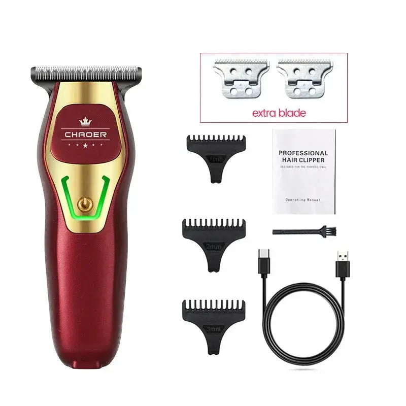 Powerful Professional Hair Trimmer Men 0mm T Blade Clipper