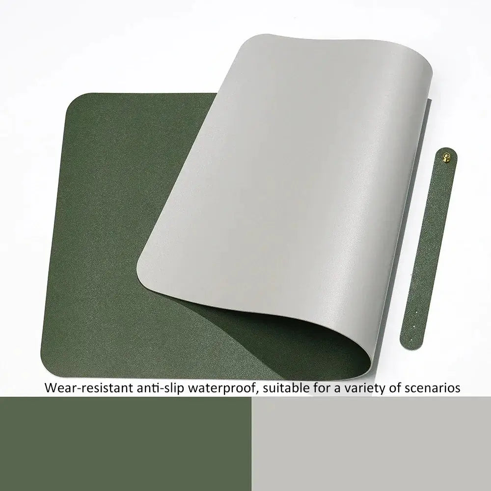 Home Office Mouse Pad Gamer Waterproof PU Leather Desk Mat