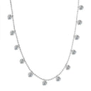 Moissanite Station Pendant Necklace