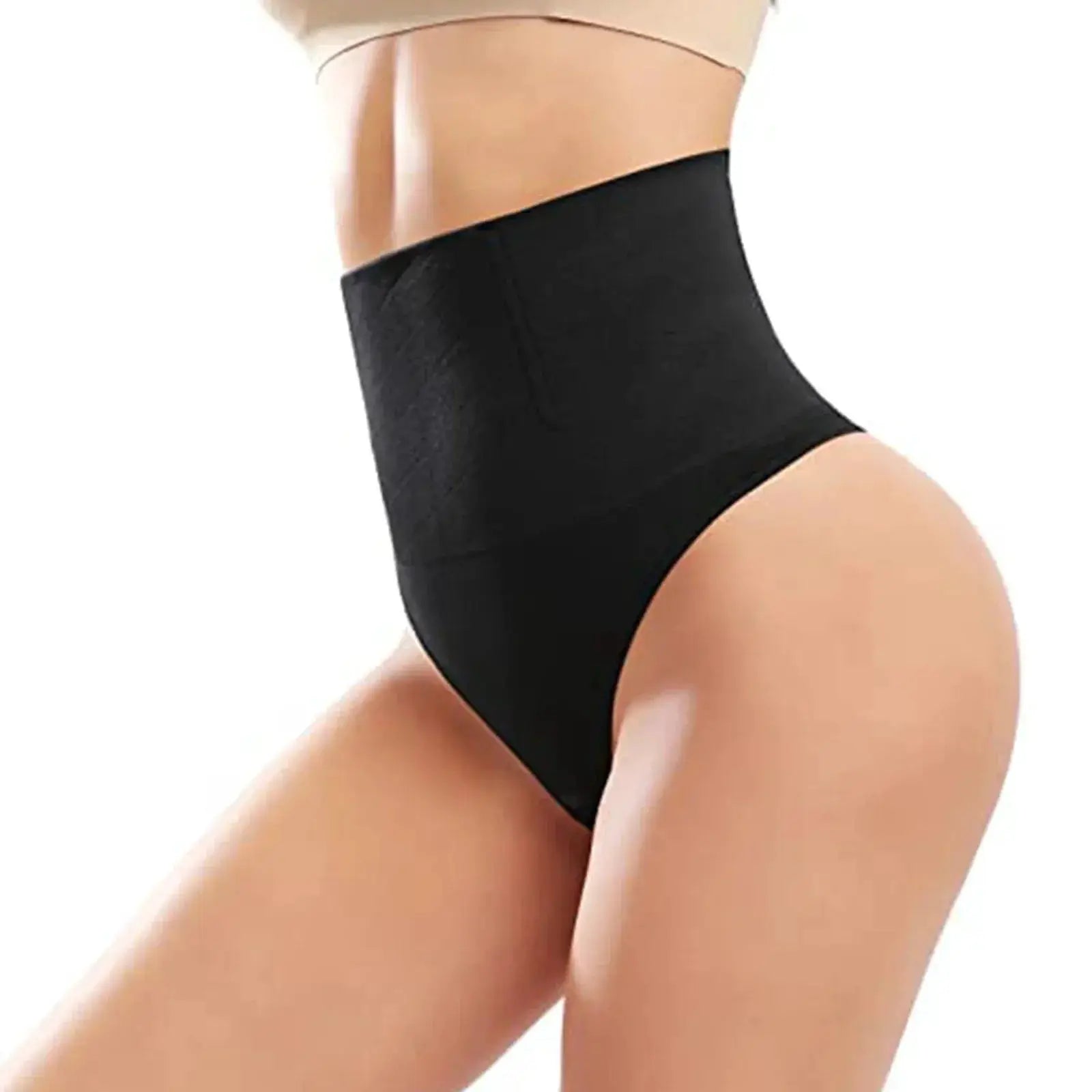 High Waisted Tummy Control Thong Butt Lifter Shapewear