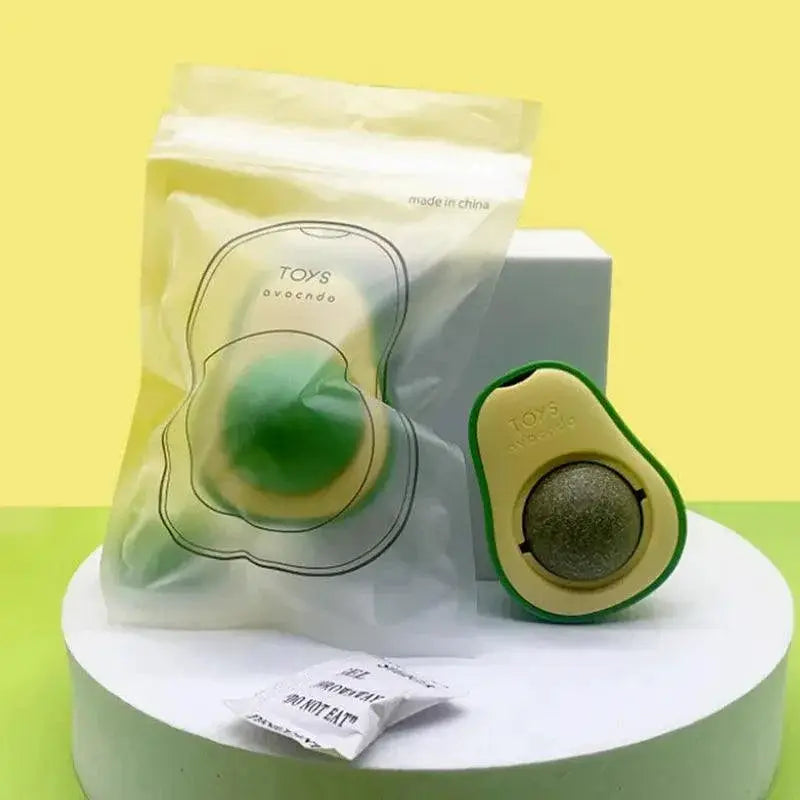 Catnip Rotatable Wall Ball Toy For Healthy Teeth Cleaning