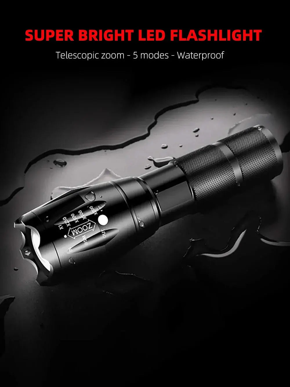 High Power LED Flashlight Camping Torch - OurLum.com