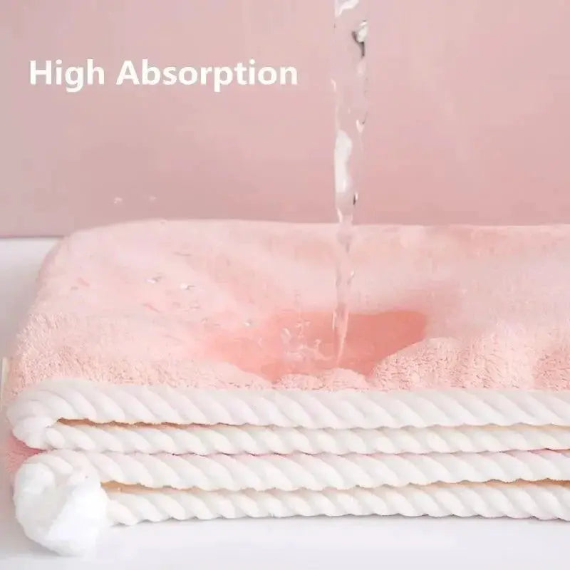 Double Thick Dry Hair Towel Dual Sides Cap For Hair Drying