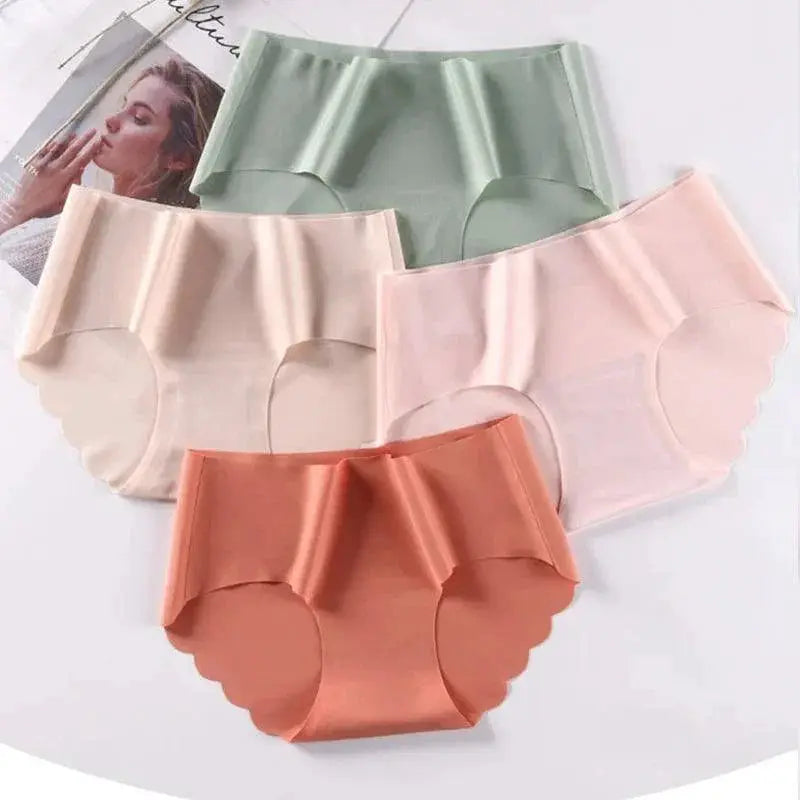 Ice Silk Floral Edge Panties for Ultimate Comfort and Style