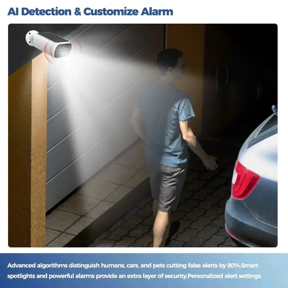 ALEVIO Solar Outdoor Camera - 2.5K Video, AI Detection And Color Night Vision - stepyours.com