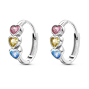 Silver Plated Cubic Zircon Geometric