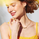 European And American Fashion Simple Stainless Steel Gold Color Collarbone Chain