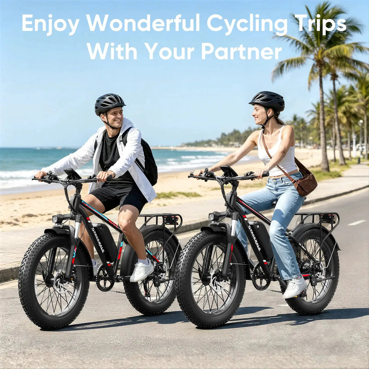 Spacewalk 1500W Electric Bike Adults Fat Tire Ebike 48V 15Ah Battery, 28MPH Fast Speed Electric Bicycle 60 Miles Range, 26 Inch All Terrain Mountain E Bike with Dual Disc Brake