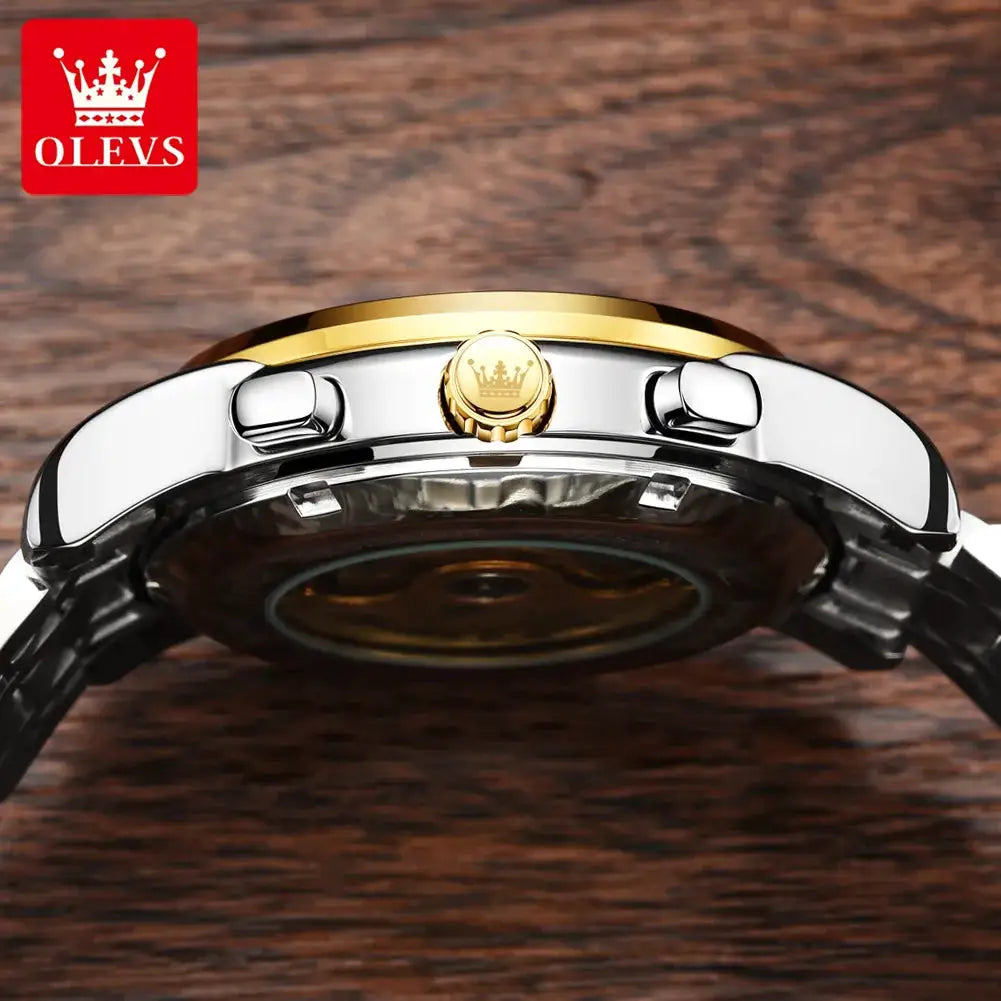 Olevs Mens Luxury Tourbillon Steel Watch — product image 4