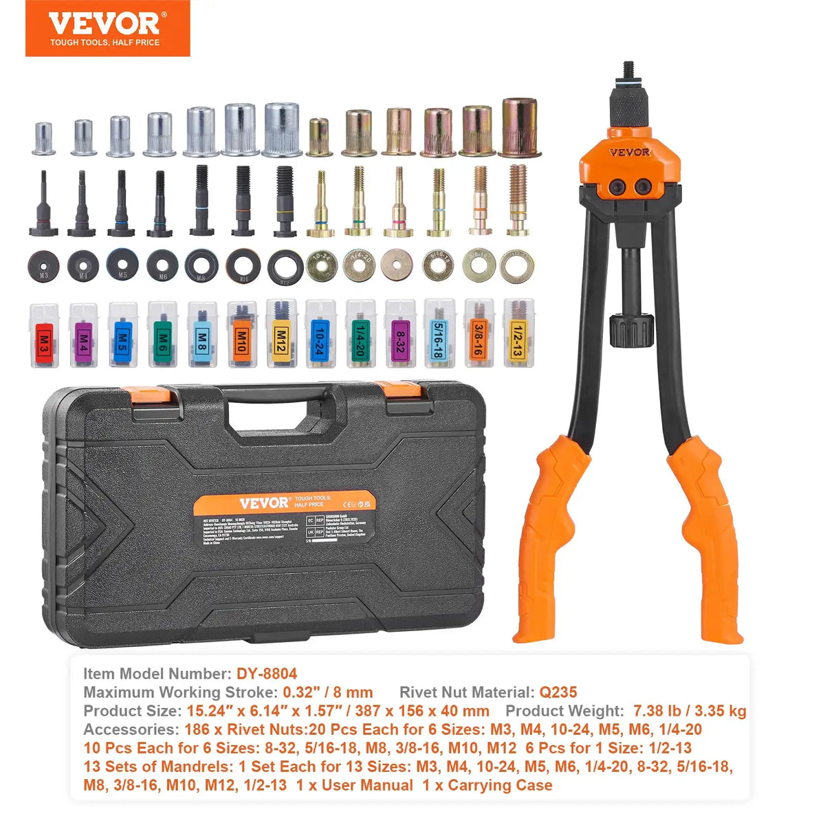 Pro Heavy Duty Rivet Nut Tool Kit — product image 7