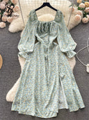 Floral Elegance Chiffon Dress Summer Chic with Graceful Appeal