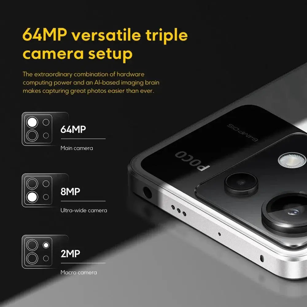POCO X6 5G Smartphone with Snapdragon 7s and 64MP Camera