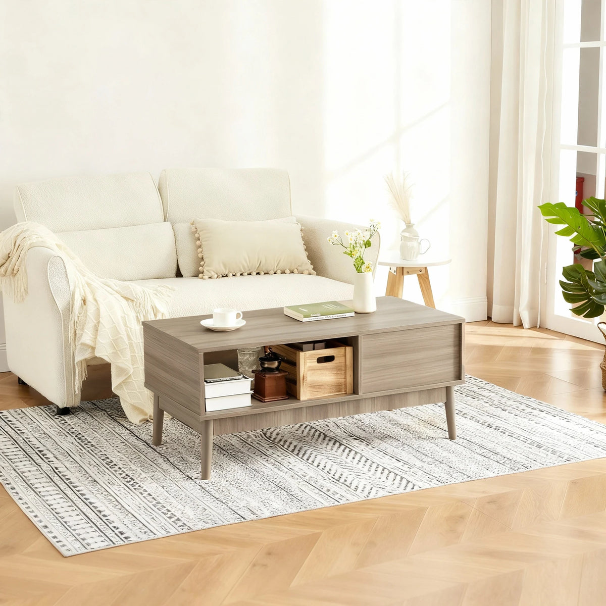 Wooden Compact Coffee Table