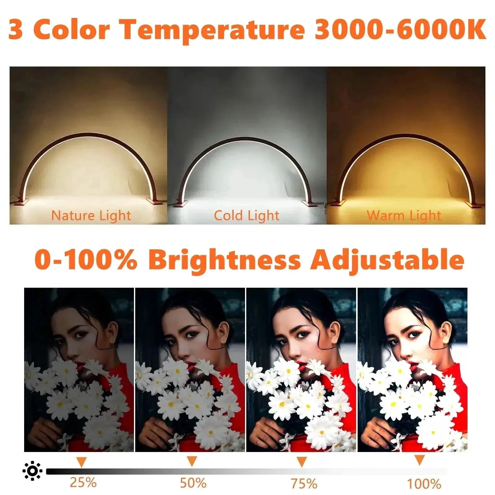 Moon Lamp Half Moon LED Nail Art Lamp 50W Adjustable