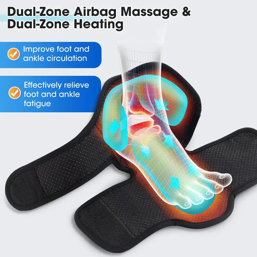 Cordless Electric Heating Foot&Ankle Massager with Airbag Kneading Relaxation Lifting Hot Compress Portable Foot Ankle Brace
