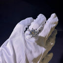 Men Women Gold Moissanite Wedding Ring