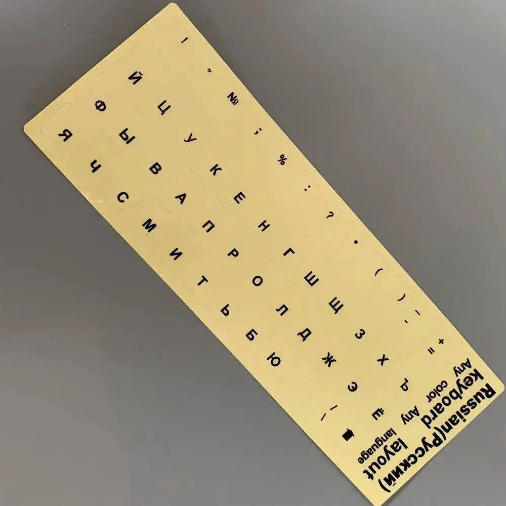 Russian Keyboard Stickers Waterproof Alphabet Layout