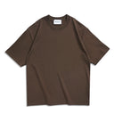 WAVLATII Oversized Summer T Shirts for Women Men Brown Tees
