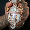 Iced Out Skull Pendant K