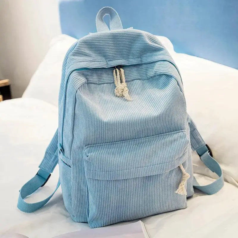 Personalised Corduroy Backpack for Work — pink