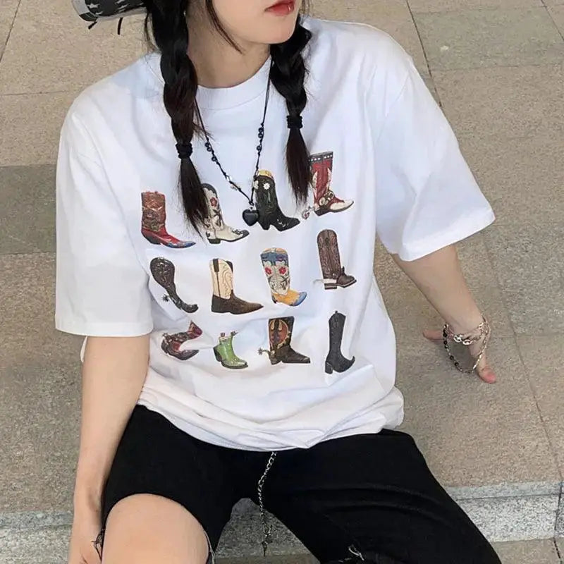 Vintage Cowgirl Graphic Tee Retro Western Boho Top