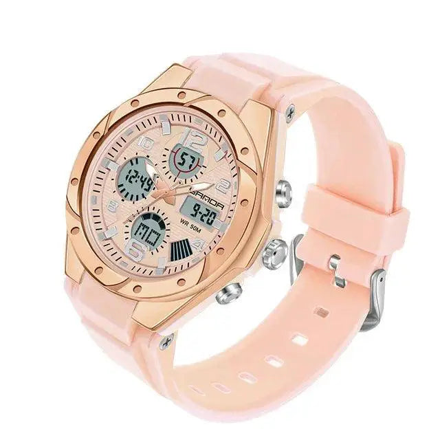 SANDA Women LED Sports Watch Waterproof Timepiece Pro