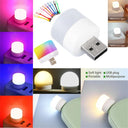 Mini USB LED Night Light Colorful Lighting Options USB Ports