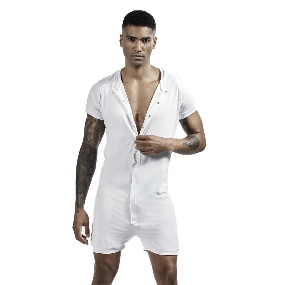 Men Slimming Shapewear Bodysuit With Button Top Comfort