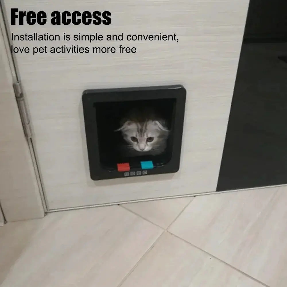 Dog Cat Flap Door Security Lock Gate Small Pets Half Price
