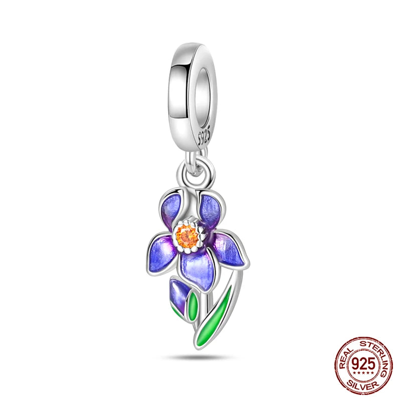 Sterling Silver Spring Colorful Butterfly