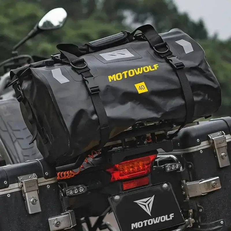 Motorcycle Waterproof Tail Bag Travel Outdoor Dry Luggage Roll Pack Bag 40/66 Motorbike Luggage Backpack Motorcycle Seat Bag