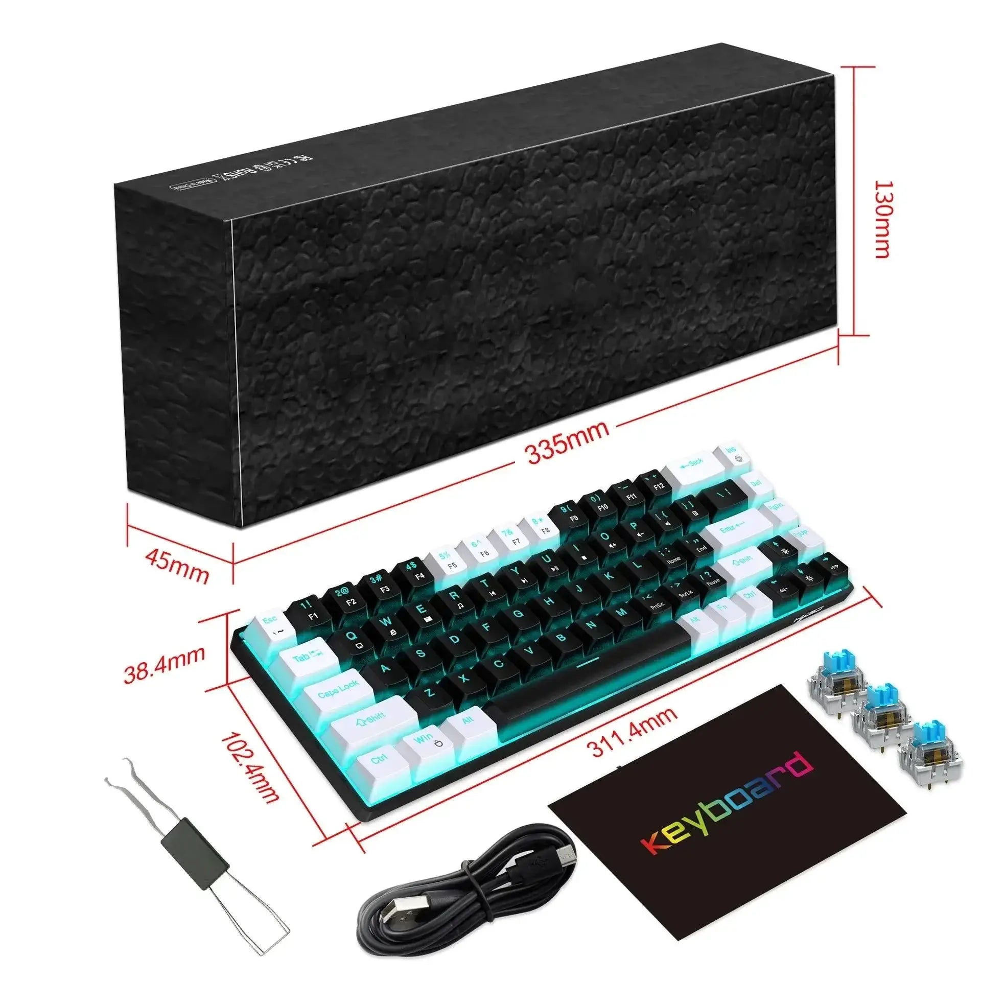 Mechanical Gaming Keyboard With Customizable RGB Lighting