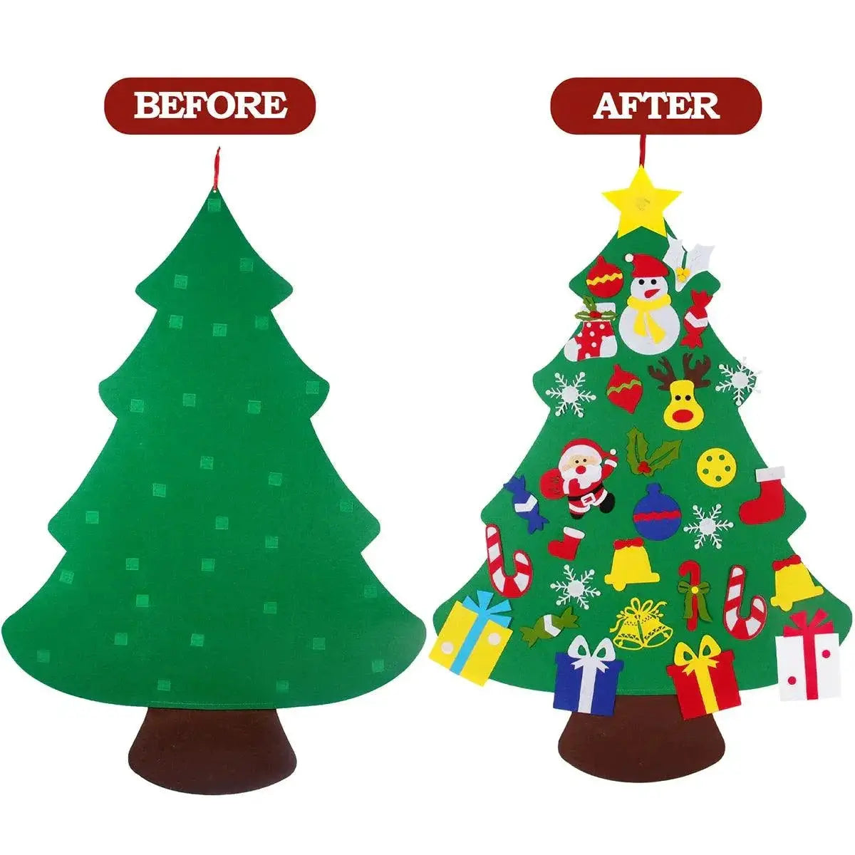 Personalized DIY Felt Christmas Tree Ornaments for Holidays
