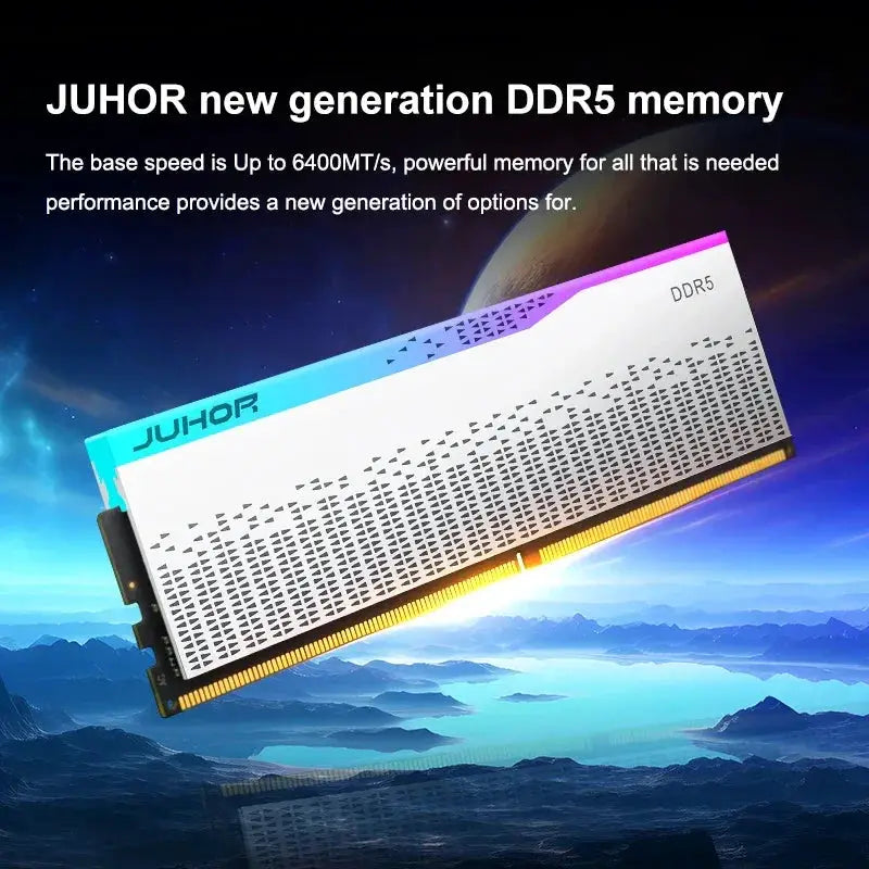 JUHOR RGB DDR5 16GBX2 5600MHz Memory RGB Lighting Dazzling