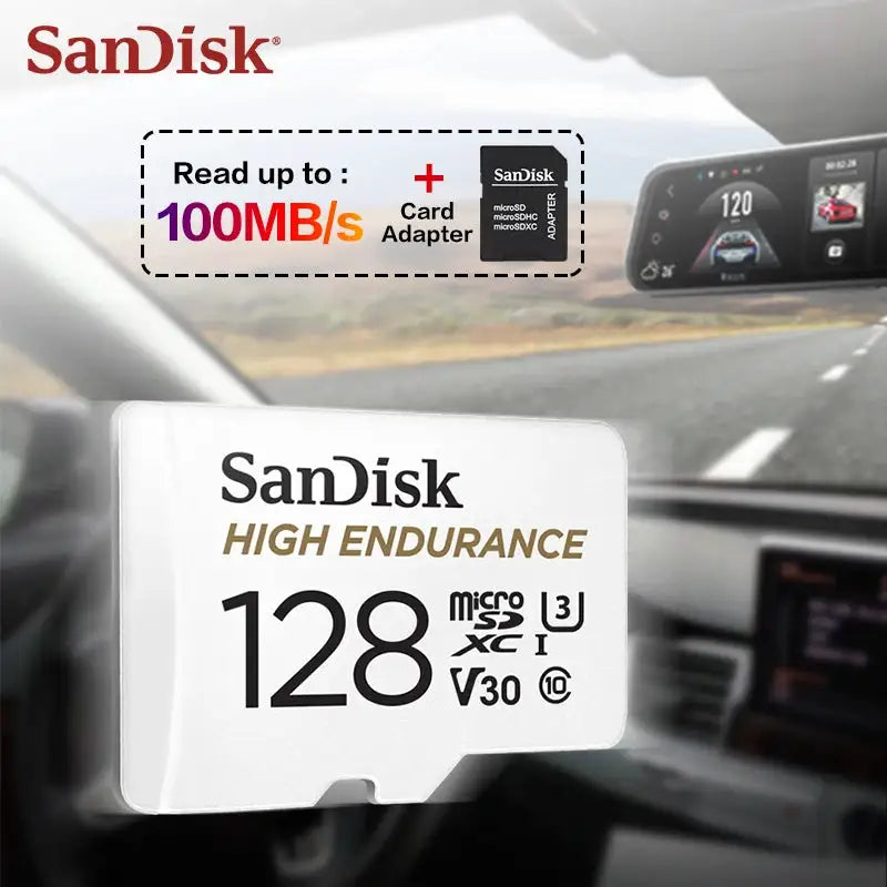 SanDisk V30 Surveillance Camera Memory Card High Endurance MicroSDXC TF Card 512GB 128GB 256GB 64GB 32GB 4K Video Card for DVR