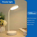 360° Flexible Clip-on Study Lamp USB Rechargeable Desk Light