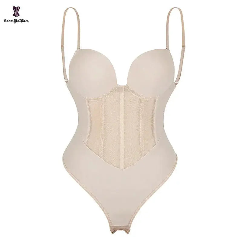 Plus Size Strap Bodysuit Corset Seamless Shapewear