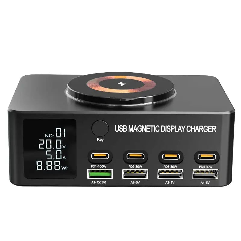 220W GaN USB Type C Fast Charger Portable QC3.0 140W Desktop Power Charging Station Charger For iPhone 16 15 Pro Max MacBook Air