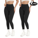 Women Yoga Leggings 2 Pack High Waisted Butt Lift