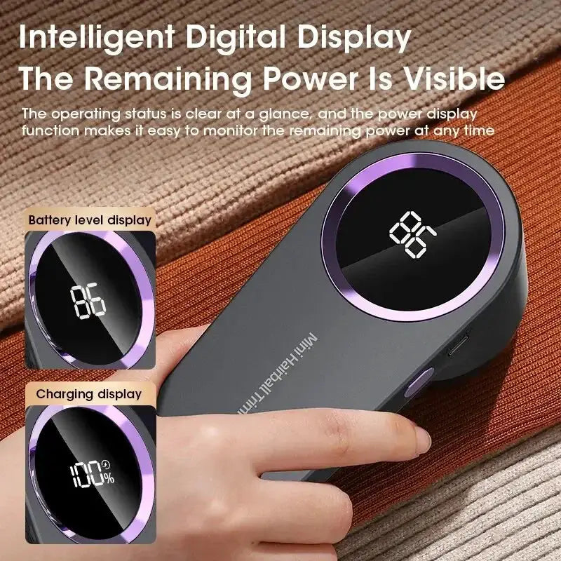 LED Digital Electric Lint Remover For Clothing Fabric Shaver - OurLum.com