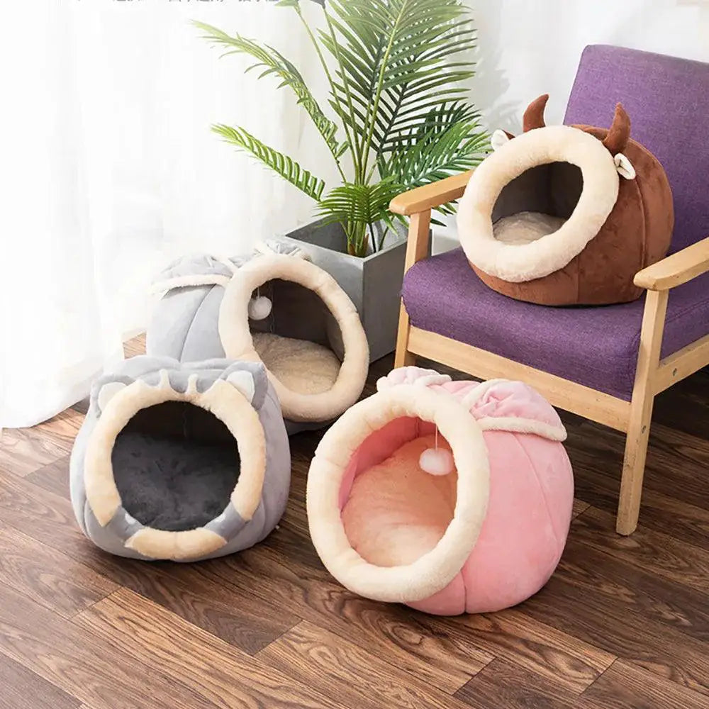 Luxurious Coral Fleece Pet Nest For Cats And Small Dogs