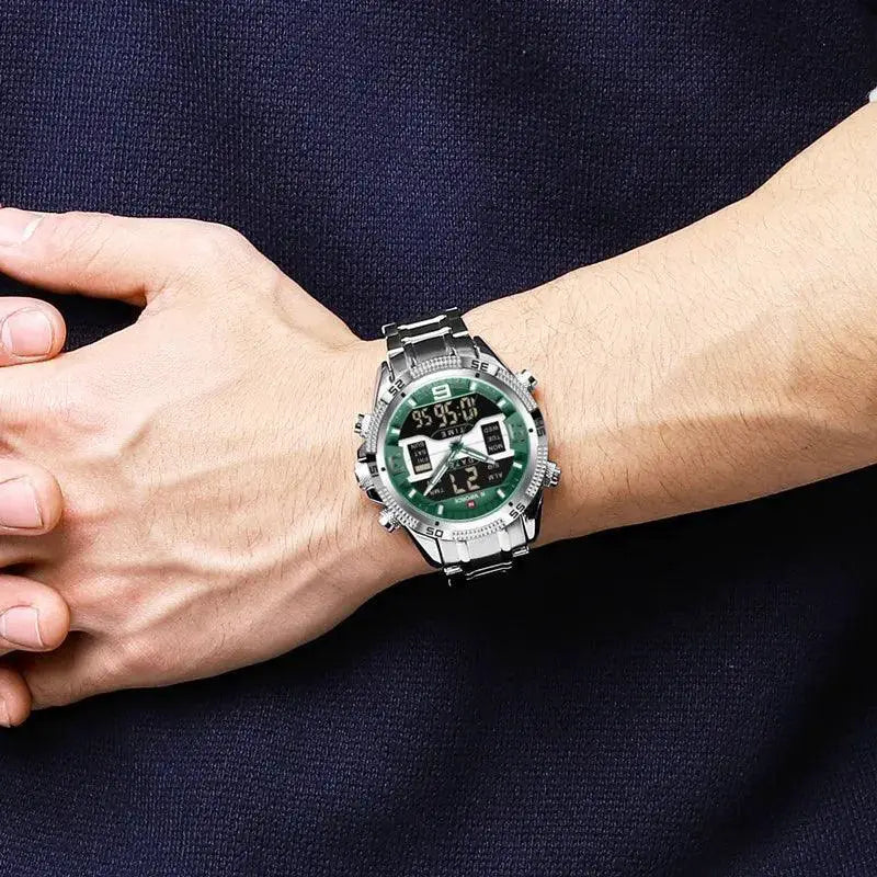 Naviforce Digital Stainless Steel Sports Watch Multifunction