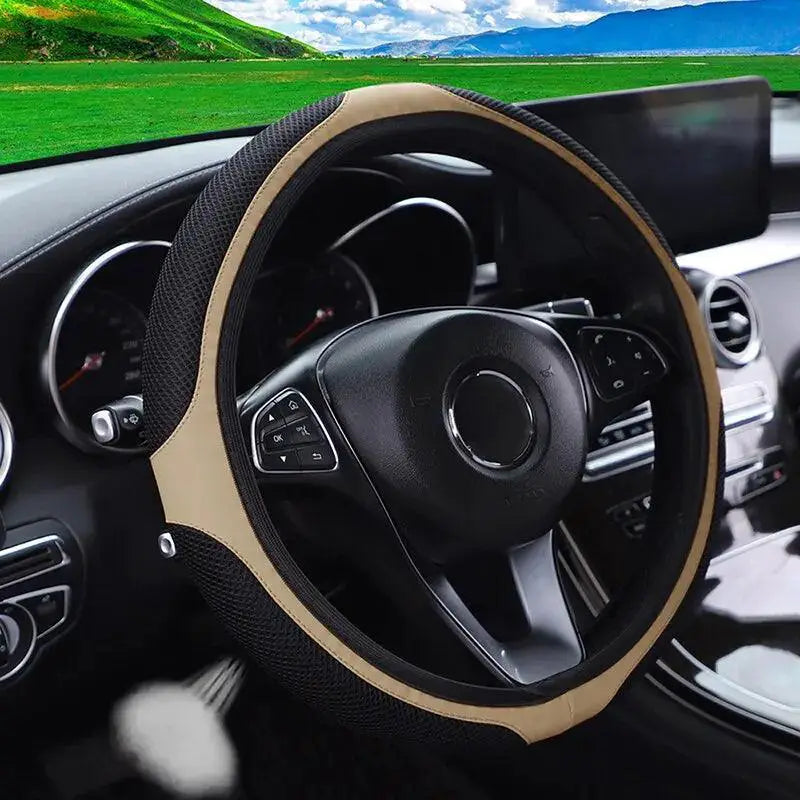 Diamond Encrusted Leather Steering Wheel Cover For Cars