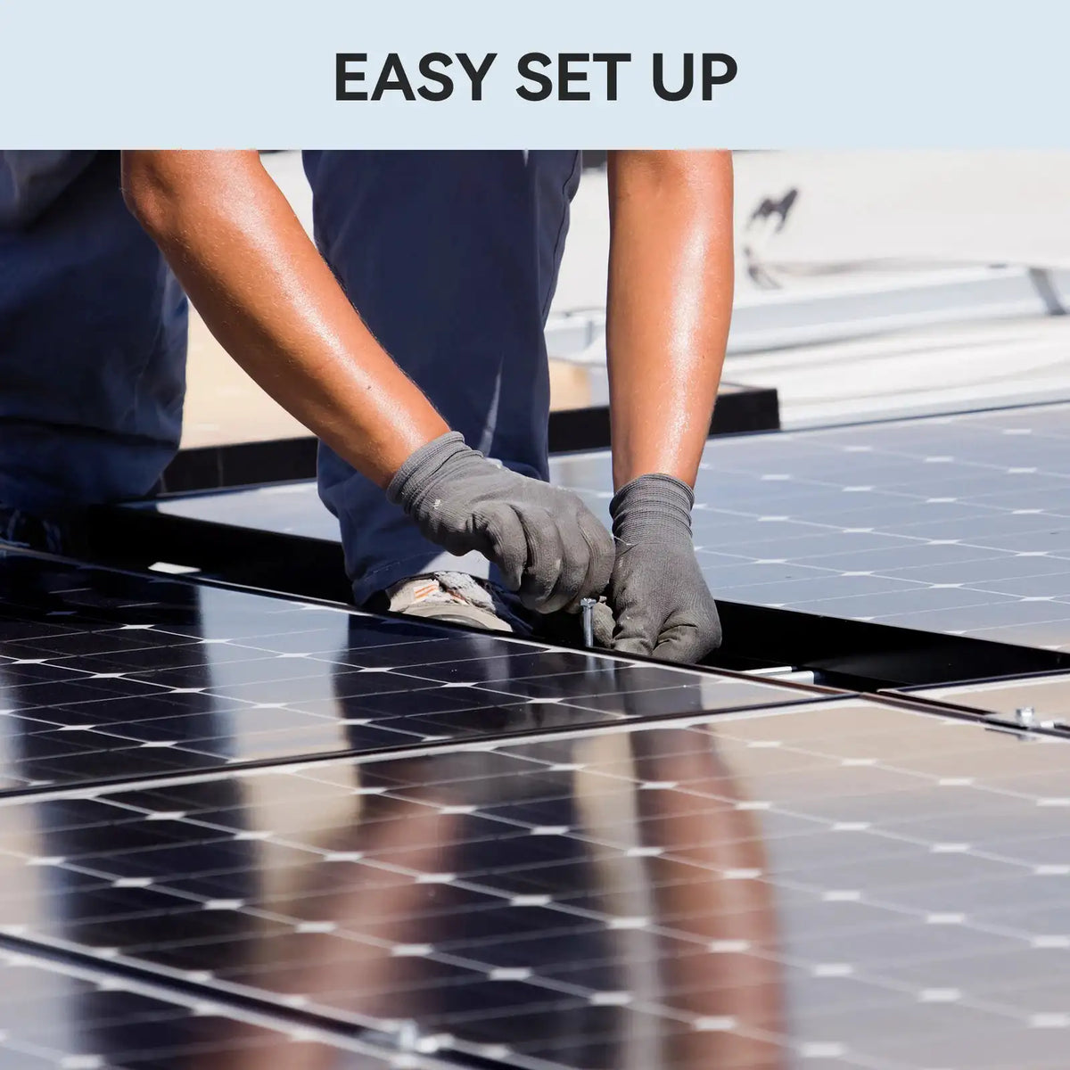 RVPOZWER 300W High Efficiency 25% Solar Panel 10BB N-Type Cell for Home Rooftop RV Motorhome and Off Grid Applications