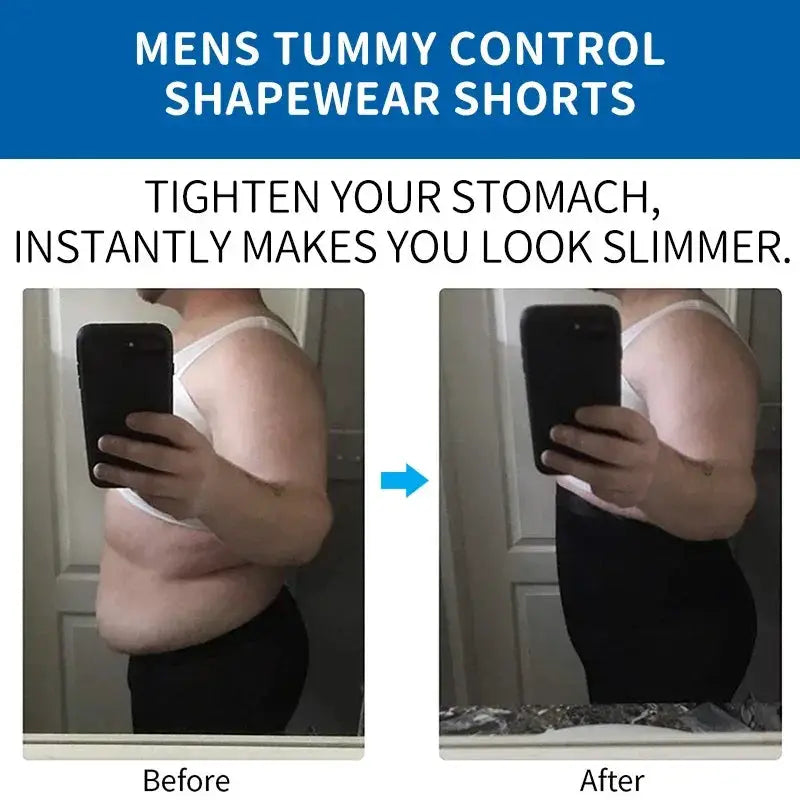 Men's Tummy Control Compression Shorts Slimming Shapewear