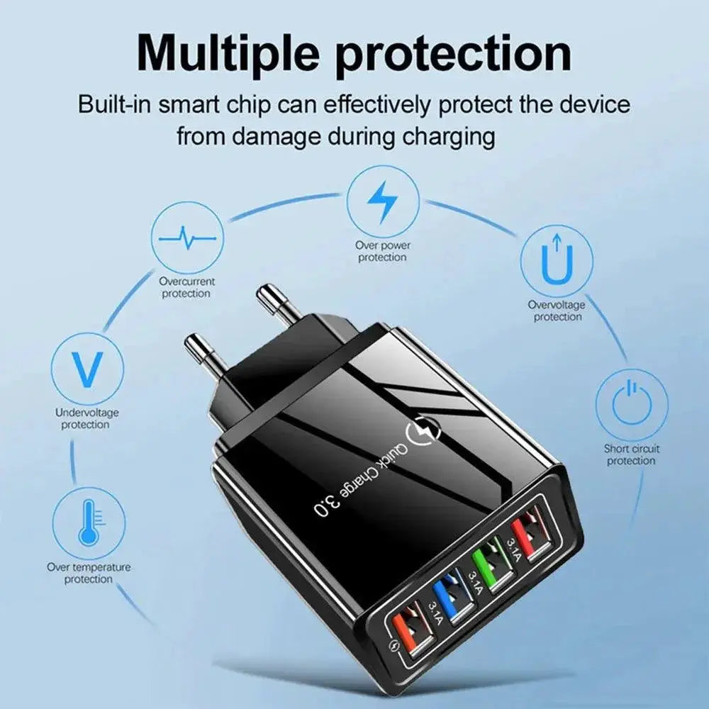 Quick Charge 3.0 USB Charger Fast Safe Multi Device Charger