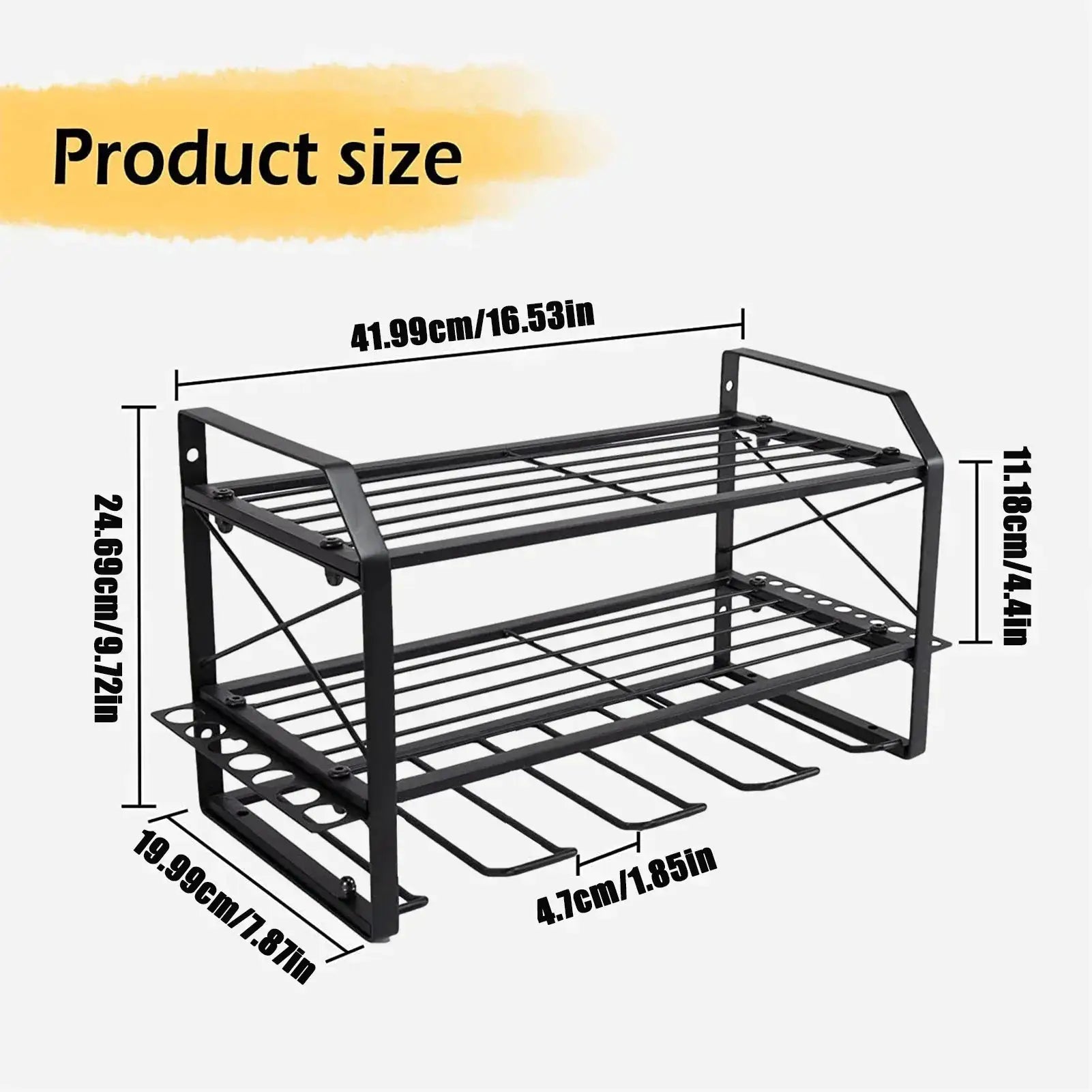 Power Tool Rack Electric Drill Holder Wall Mount Organizer